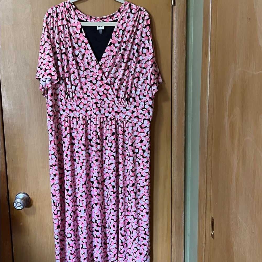Anne Klein Black and Pink Dress 3X